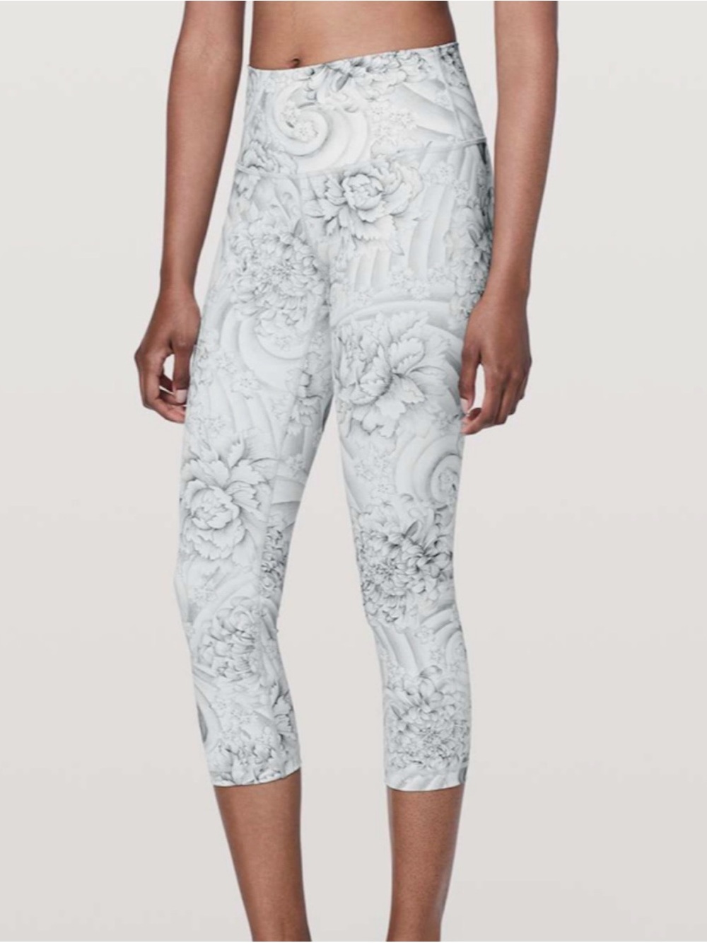 Lululemon Wunder Under Crop Hi-Rise 21" Twine White